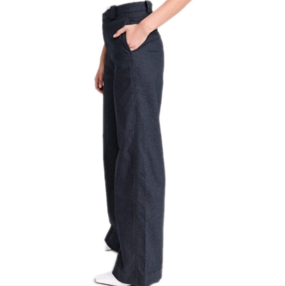 AG Adriano Goldschmied Tailored Devin Ultra Wide Leg Pants in Oxford Blue - Picture 3 of 16